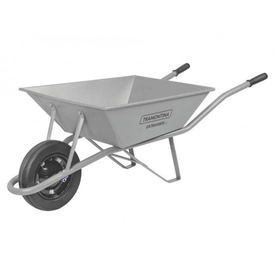 CARRINHO DE MAO BRACO METALICO,CACAMBA QUADRADA METALICA REFORCADA PNEU MACICO BORRACHA TRAMONTINA