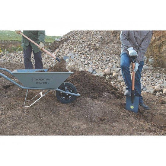 CARRINHO DE MAO BRACO METALICO,CACAMBA QUADRADA METALICA REFORCADA PNEU MACICO BORRACHA TRAMONTINA