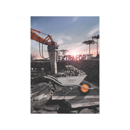 CARRINHO DE MAO BRACO METALICO CACAMBA QUADRADA METALICA REFORCADA PNEU EM BORRACHA TRAMONTINA