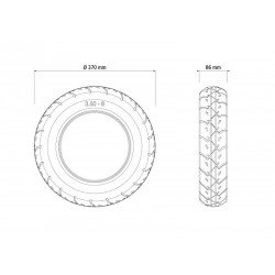 PNEU EM BORRACHA 3.50-8 TRAMONTINA