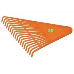 VASSOURA PLASTICA LARANJA 18 DENTES SEM CABO PARA JARDIM TRAMONTINA