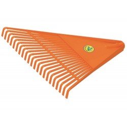 VASSOURA PLASTICA LARANJA 22 DENTES SEM CABO PARA JARDIM TRAMONTINA