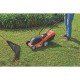 VASSOURA PLASTICA PRETA 22 DENTES COM CABO DE MADEIRA DE 120 CM DESMONTADO PARA JARDIM TRAMONTINA