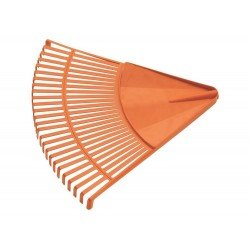 VASSOURA PLASTICA LARANJA 26 DENTES SEM CABO PARA JARDIM TRAMONTINA