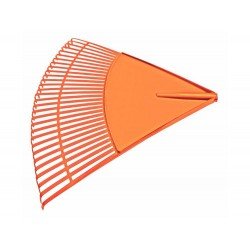 VASSOURA PLASTICA LARANJA 30 DENTES SEM CABO PARA JARDIM TRAMONTINA