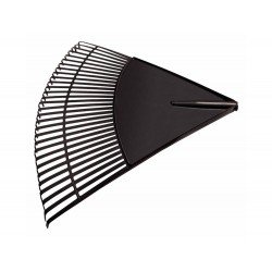 VASSOURA PLASTICA PRETA 30 DENTES SEM CABO PARA JARDIM TRAMONTINA