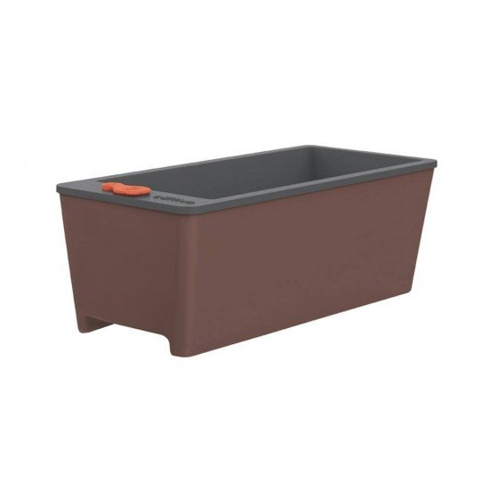 VASO PLASTICO AUTOIRRIGAVEL UNICO COR CAFE TRAMONTINA