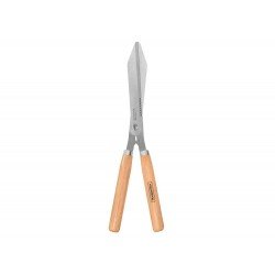 TESOURA PARA CERCA VIVA LAMINA METALICA SERRILHADA E POLIDA CABO DE MADEIRA TRAMONTINA