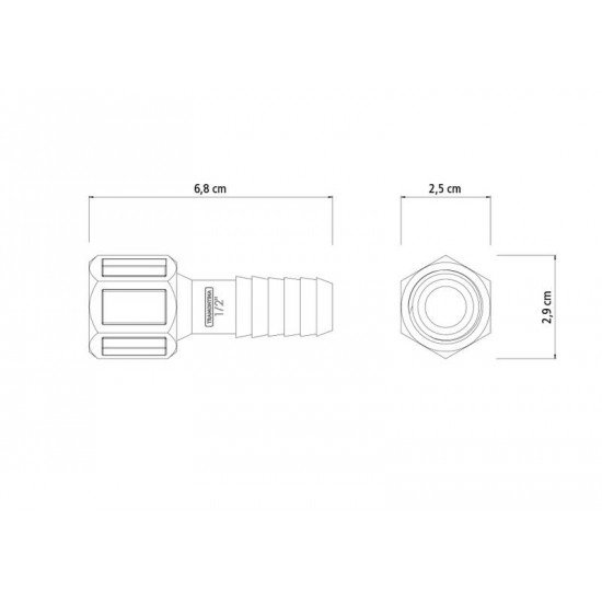 ADAPTADOR COM ROSCA INTERNA 1/2 TRAMONTINA