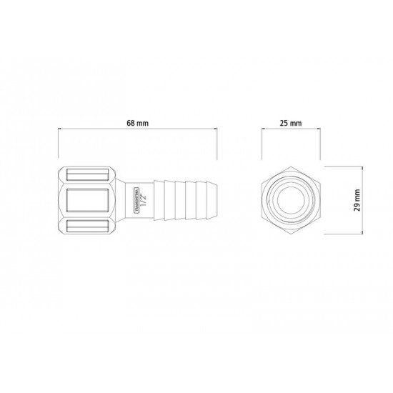 ADAPTADOR COM ROSCA INTERNA 1/2 TRAMONTINA