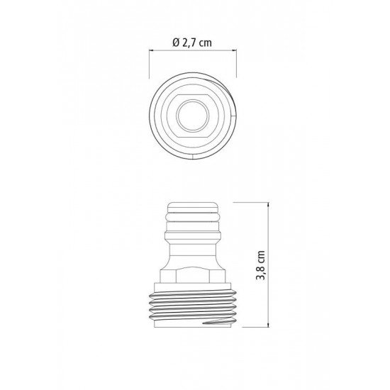 ADAPTADOR MACHO 3/4  AMERICANO TRAMONTINA