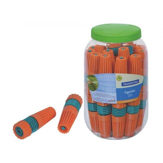 ESGUICHO COM ENGATE ROSQUEADO E JATO REGULAVEL EM PLASTICO PARA JARDIM POTE DE 30 PECAS TRAMONTINA