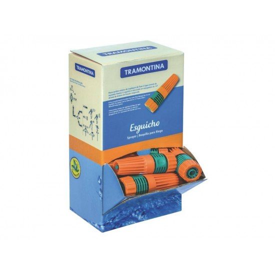 DISPLAY COM ESGUICHO EM PLASTICO COM ENGATE ROSQUEADO E JATO REGULAVEL PARA JARDIM TRAMONTINA