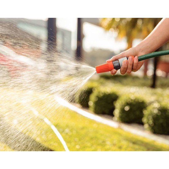 ESGUICHO EM PLASTICO COM JATO REGULAVEL PARA ENGATE RAPIDO PARA JARDIM TRAMONTINA