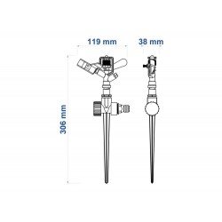 ASPERSOR DE IMPULSO METALICO PARA ENGATE RAPIDO PARA JARDIM TRAMONTINA
