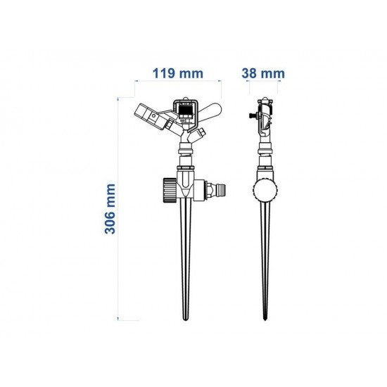 ASPERSOR DE IMPULSO METALICO PARA ENGATE RAPIDO PARA JARDIM TRAMONTINA