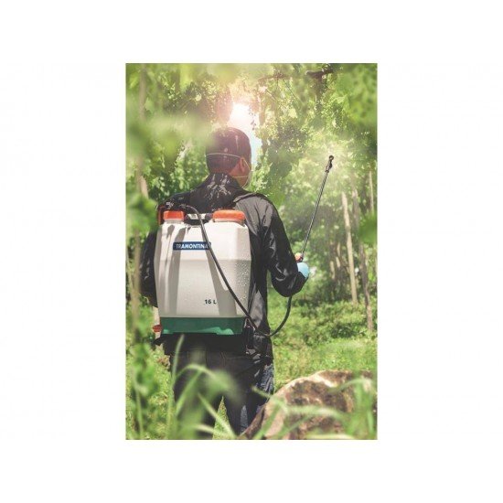 PULVERIZADOR PLASTICO COSTAL MANUAL DE 16 LITROS TRAMONTINA