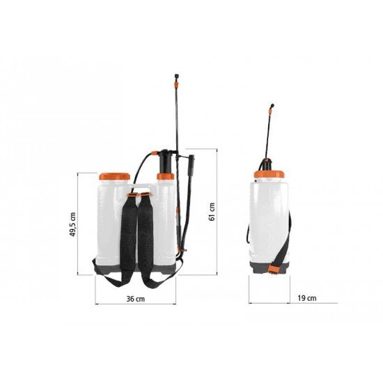 PULVERIZADOR COSTAL MANUAL 20 L TRAMONTINA