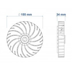 VENTOINHA SUPORTE DA LAMINA PARA CORTADOR DE GRAMA CE35M2 E CE35P TRAMONTINA