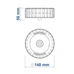 RODA MENOR E CALOTA PLASTICA (2UN) PARA CORTADOR DE GRAMA CE35M2 E CE35P TRAMONTINA