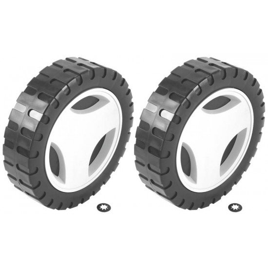 RODA MAIOR E CALOTA PLASTICA (2UN) PARA CORTADOR DE GRAMA CE35P TRAMONTINA