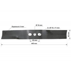 LAMINA METALICA DE REPOSICAO 450 MM PARA CORTADOR DE GRAMA CE45M TRAMONTINA