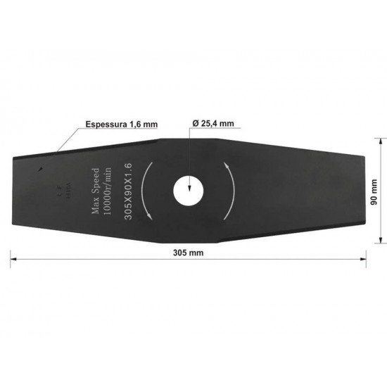 LAMINA METALICA DUAS PONTAS DE REPOSICAO PARA RC33 43B TRAMONTINA