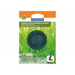 CARRETEL PLASTICO COM 1 FIO DE NYLON 1.8 MM COM 5 METROS PARA APARADORES TRAMONTINA