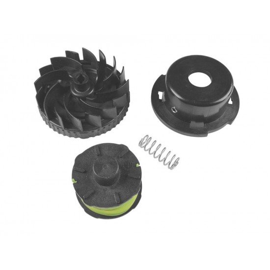 KIT PORTA E TAMPA DO CARRETEL + CARRETEL 2 FIOS + MOLA PARA APARADORES DE GRAMA TRAMONTINA