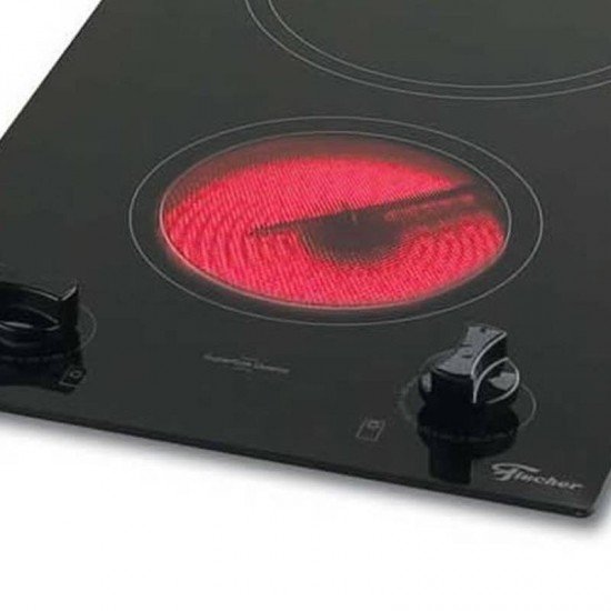 FOGAO COOKTOP FISCHER 2Q ELETRICO MESA VITROCERAMICA 220V