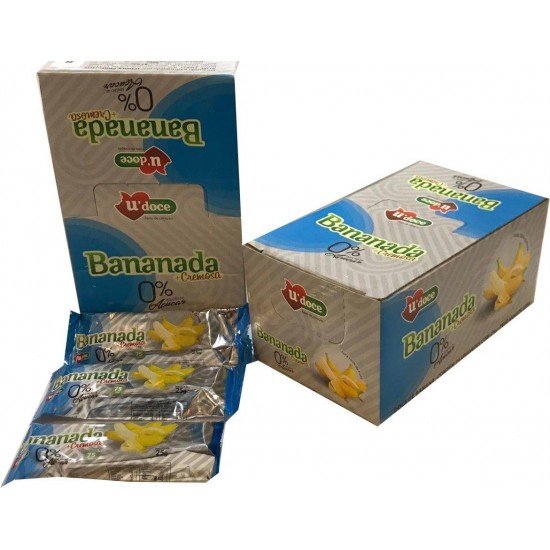 CAIXA DISPLAY COM 24 UNI BANANINHAS U DOCE ZERO MAIS CREMOSA