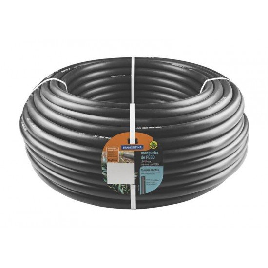 MANGUEIRA PARA IRRIGACAO 3 4 PRETA EM PEBD 1 CAMADA 50 M - 2,5 MM TRAMONTINA
