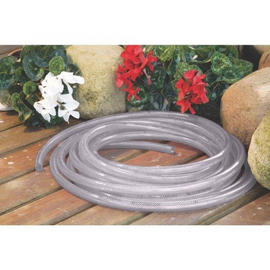 MANGUEIRA FLEX EM PVC TRANSPARENTE PARA JARDIM COM 25 METROS E COM ENGATES PLASTIC TRAMONTINA