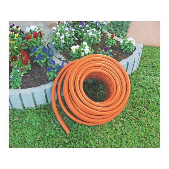 MANGUEIRA SUPER FLEX EM PVC LARANJA PARA JARDIM DE 1 2 COM 30 METROS E COM ENGATES PLASTI TRAMONTINA