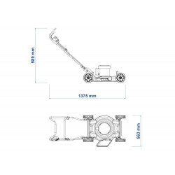 CORTADOR DE GRAMA ELETRICO CE45M CHASSI METALICO MOTOR 2500 W 60 HZ TRAMONTINA