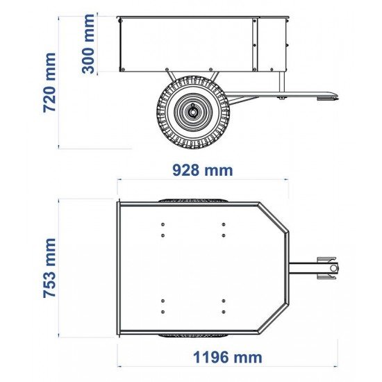 REBOQUE PARA CORTADOR DE GRAMA DIRIGIVEL TRAMONTINA
