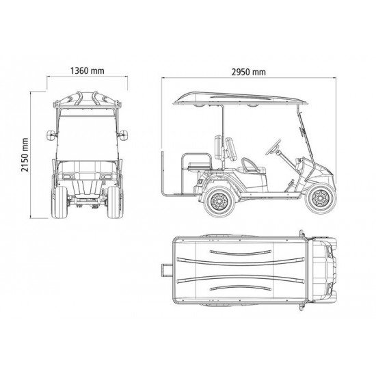 VEICULO UTILITARIO ELETRICO ELETTRO 170PA - 4 PASSAGEIROS TRAMONTINA