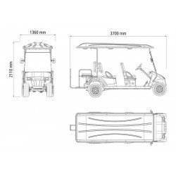 VEICULO UTILITARIO ELETRICO ELETTRO 250PA - 6 PASSAGEIROS TRAMONTINA