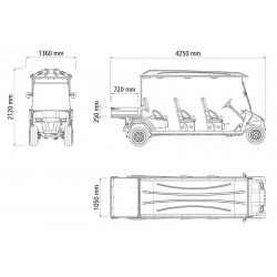 VEICULO UTILITARIO ELETRICO ELETTRO 320CP - 6 PASSAGEIROS TRAMONTINA