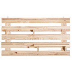 PAINEL TRAMONTINA MODULARE EM MADEIRA PINUS COM ACABAMENTO NATURAL FLOREIRA H PRAT