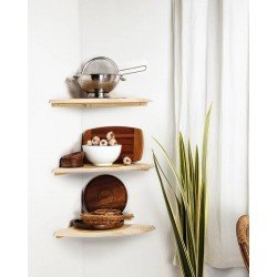 PRATELEIRA CANTO EM MADEIRA PINUS COM ACABAMENTO NATURAL400X400X18 TRAMONTINA