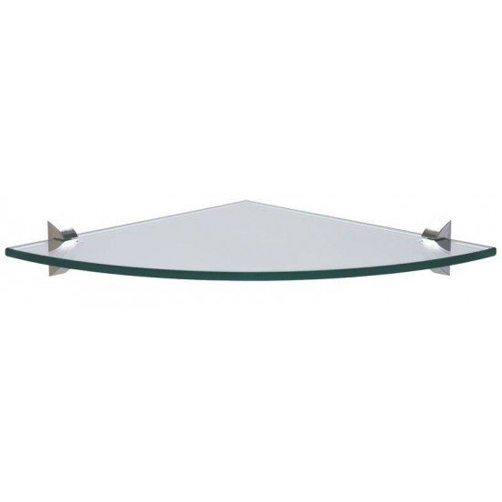 PRATELEIRA DE VIDRO MODELO GLASS CANTO DE 8 MM DE ESPESSURA COM SUPORTE INJETADO TRAMONTINA