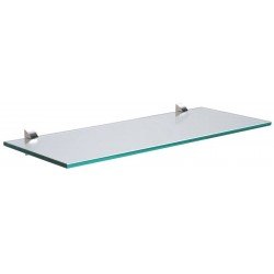 PRATELEIRA DE VIDRO MODELO GLASS RETA DE 8 MM DE ESPESSURA COM SUPORTE INJETADO TRAMONTINA