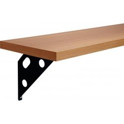 PRATELEIRA ELITE MADEIRA PINUS AMENDOA BORDA EM PVC E SUPORTE METALICO 600X250X15 MM TRAMONTINA