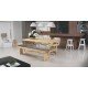 CONJUNTO MESA E BANCOS DOBRAVEIS NATURALLE MADEIRA PINUS C ACABAMENTO NATURAL 2000 MM TRAMONTINA