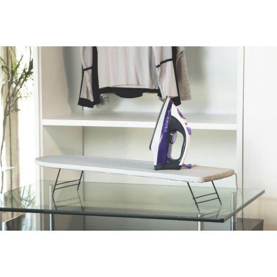 MESA DE PASSAR APOIO COM ESTRUTURA EM MADEIRA MACICA E PES EM ACO TRAMONTINA