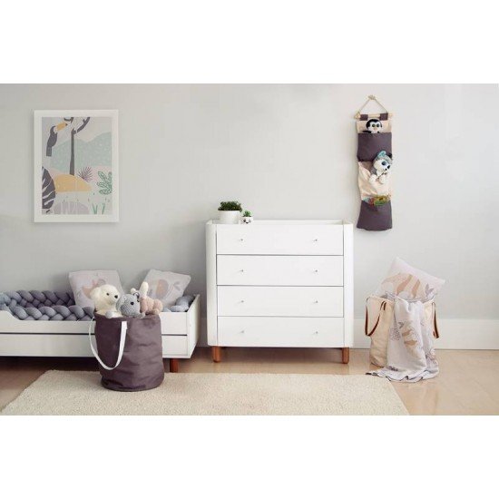 CESTO ORGANIZADOR EM LONA NATURAL COM FECHAMENTO À CORDA TRAMONTINA