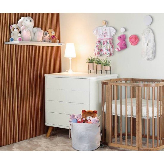 CESTO ORGANIZADOR EM LONA NATURAL COM FECHAMENTO À FECHO TRAMONTINA