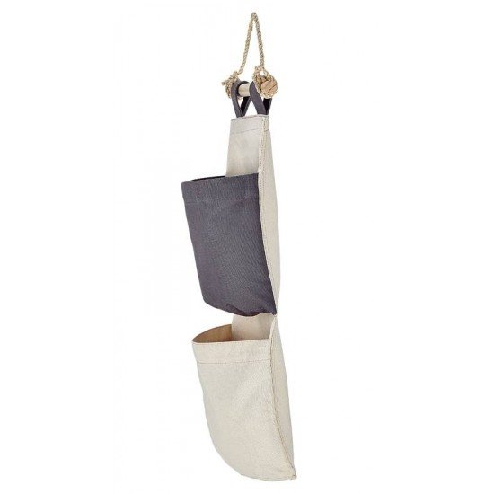 ORGANIZADOR TRAMONTINA EM LONA COM 2 BOLSOS E CORDA PARA PENDURAR