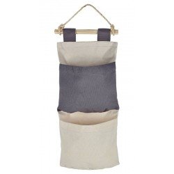 ORGANIZADOR TRAMONTINA EM LONA COM 2 BOLSOS E CORDA PARA PENDURAR
